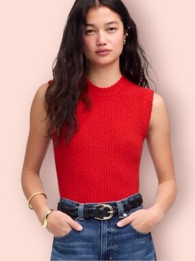 MADEWELL Bouclé-Knit Sweater Tank Top
